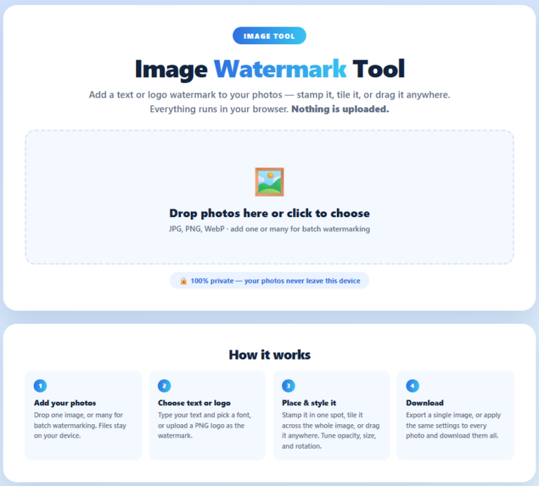 How to Build a Client Side JavaScript Image Watermark Tool with Canvas API (6_Steps)
